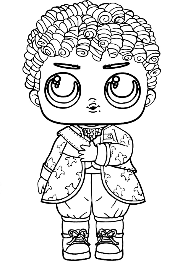 Coloring page LOL doll male version Print